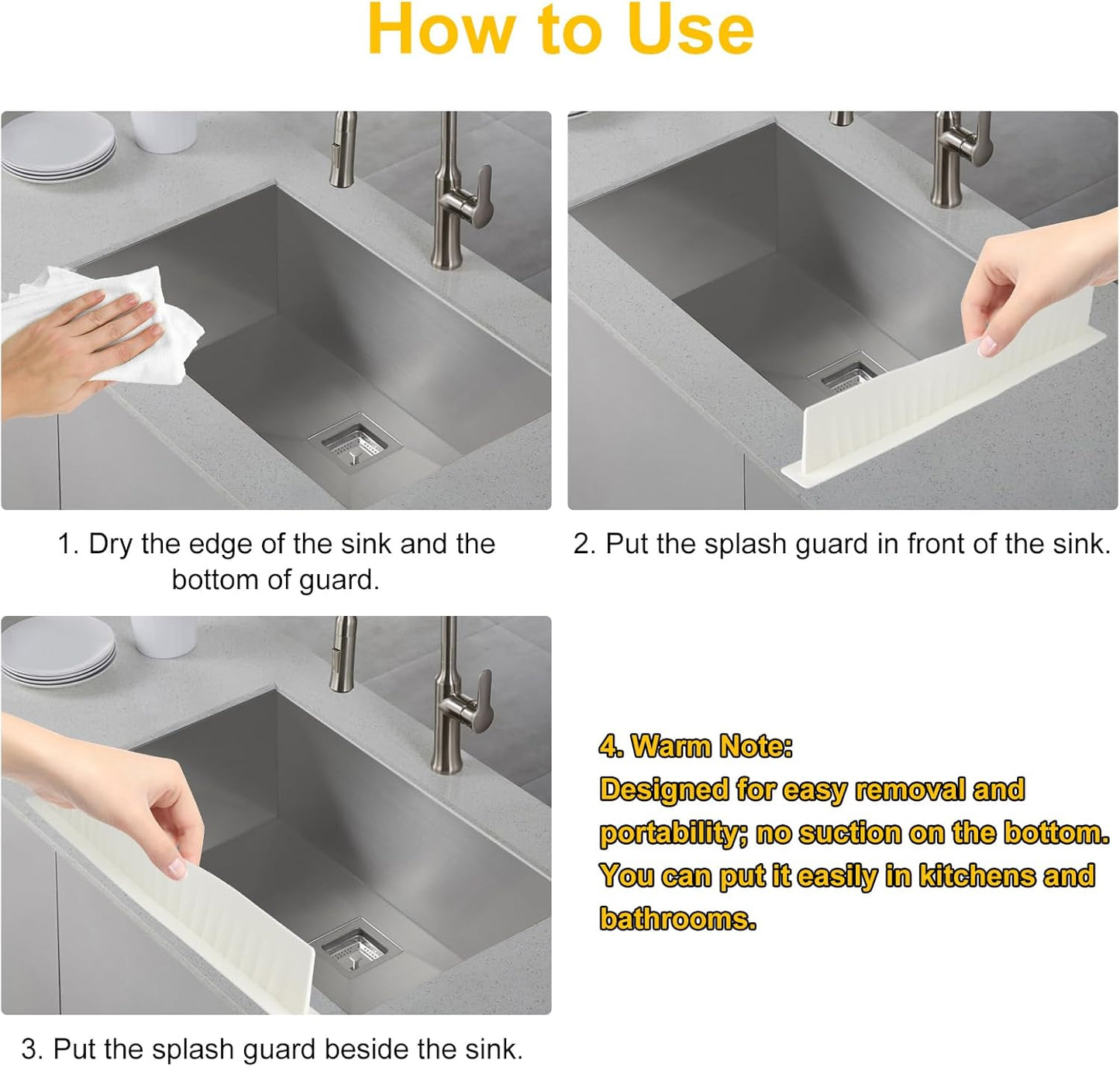 Silicone Sink Splash Guard