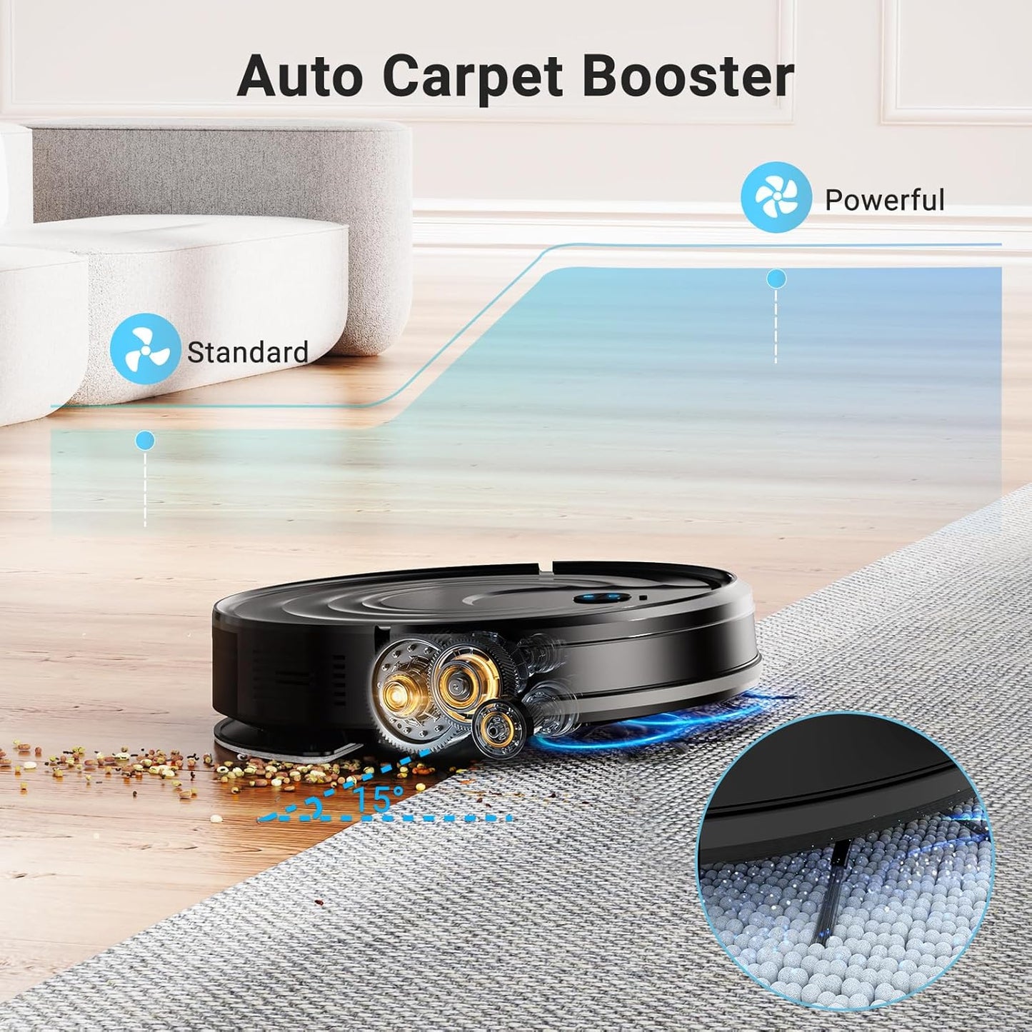Robot Vacuum and Mop Combo 5000Pa 650mL