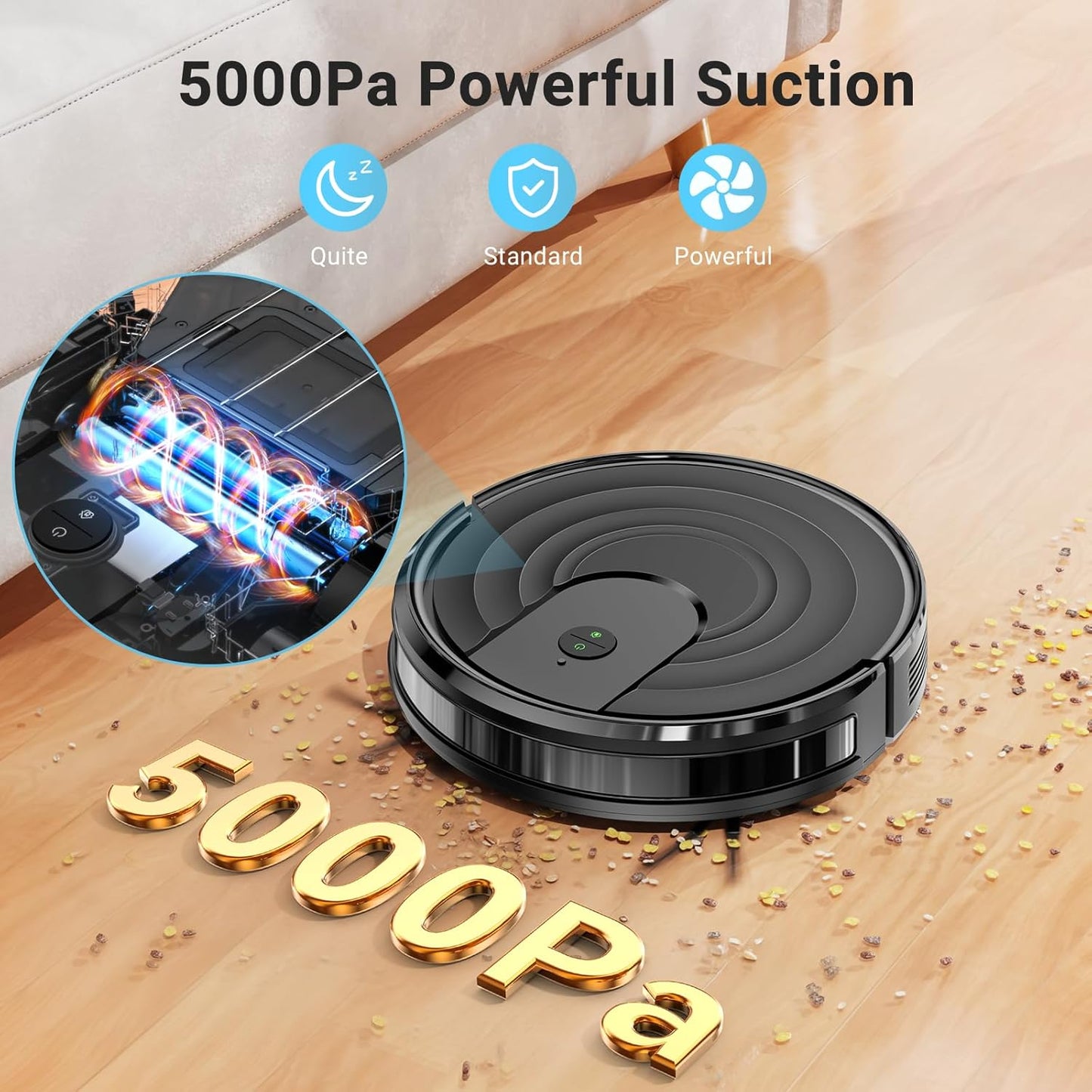 Robot Vacuum and Mop Combo 5000Pa 650mL